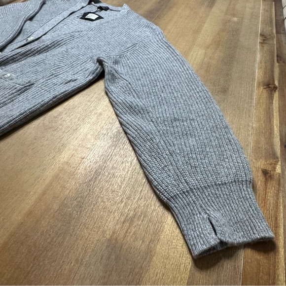 rag & bone Light Gray Ribbed Cardigan - Picture 12 of 14